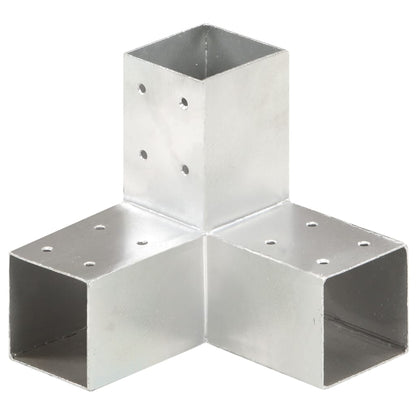 Paalverbindingen 4 St Y-Vorm 71X71 Mm Gegalvaniseerd Metaal 71 x 71 mm