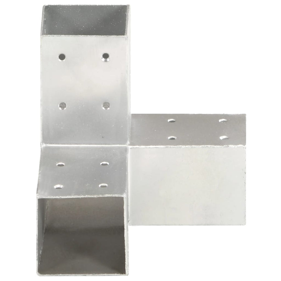 Paalverbindingen 4 St Y-Vorm 71X71 Mm Gegalvaniseerd Metaal 71 x 71 mm