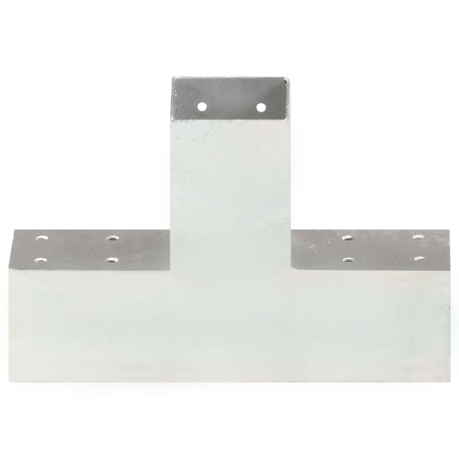 Paalverbindingen 4 st X-vorm 71x71 mm gegalvaniseerd metaal