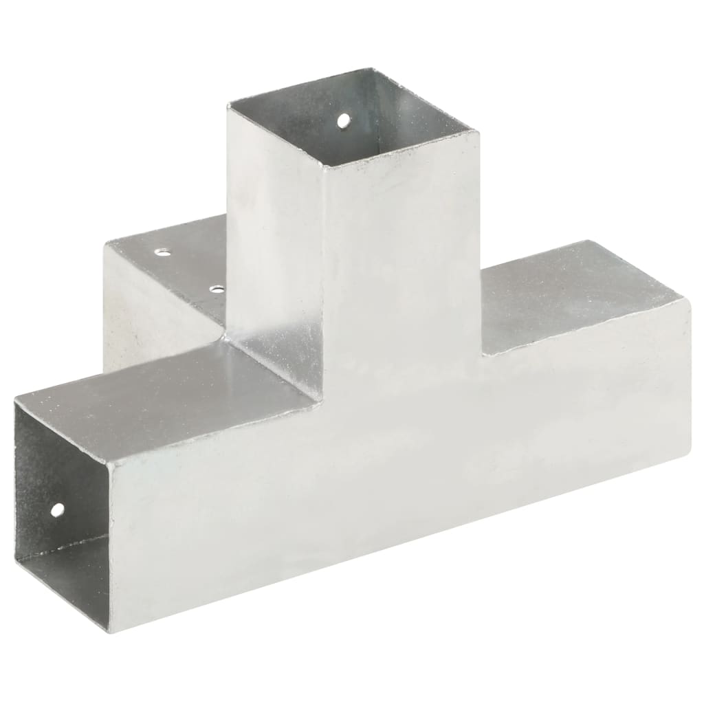 Paalverbindingen 4 st X-vorm 71x71 mm gegalvaniseerd metaal