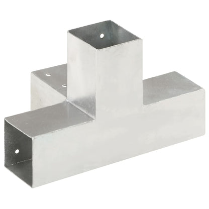 Paalverbindingen 4 st X-vorm 71x71 mm gegalvaniseerd metaal