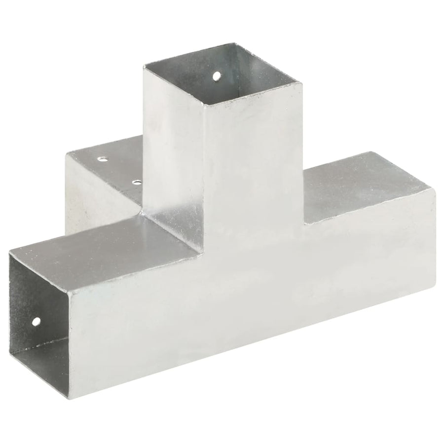 Paalverbindingen 4 st X-vorm 71x71 mm gegalvaniseerd metaal