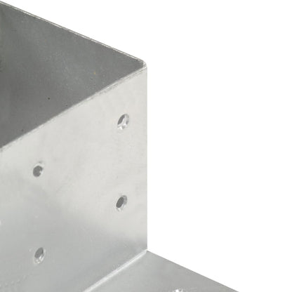 Paalverbindingen 4 st L-vorm 81x81 mm gegalvaniseerd metaal 81 x 81 mm L-vorm