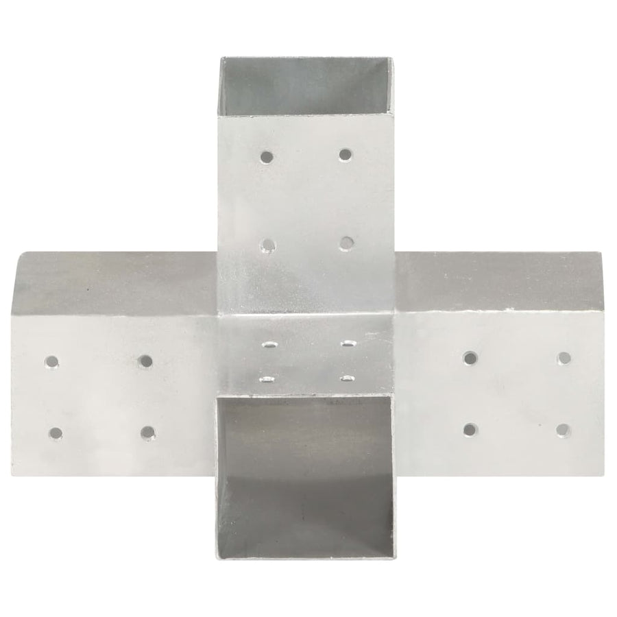 Paalverbindingen 4 St X-Vorm 81X81 Mm Gegalvaniseerd Metaal 81 x 81 mm