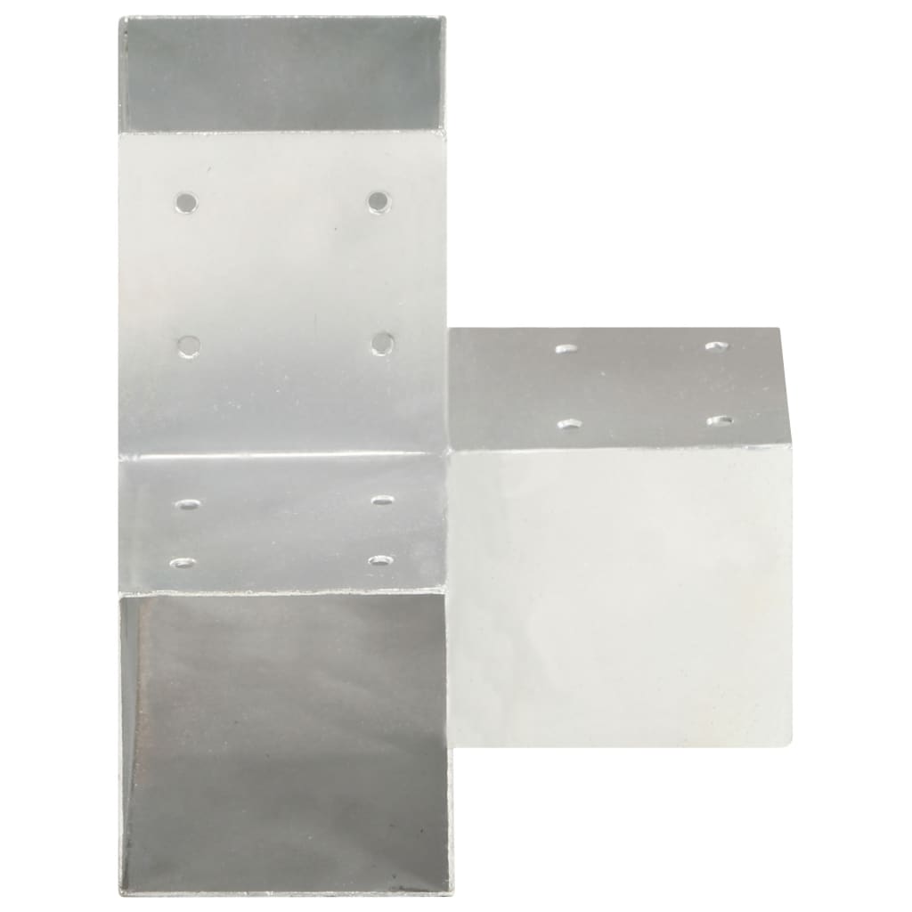 Paalverbindingen 4 St Y-Vorm 91X91 Mm Gegalvaniseerd Metaal 91 x 91 mm