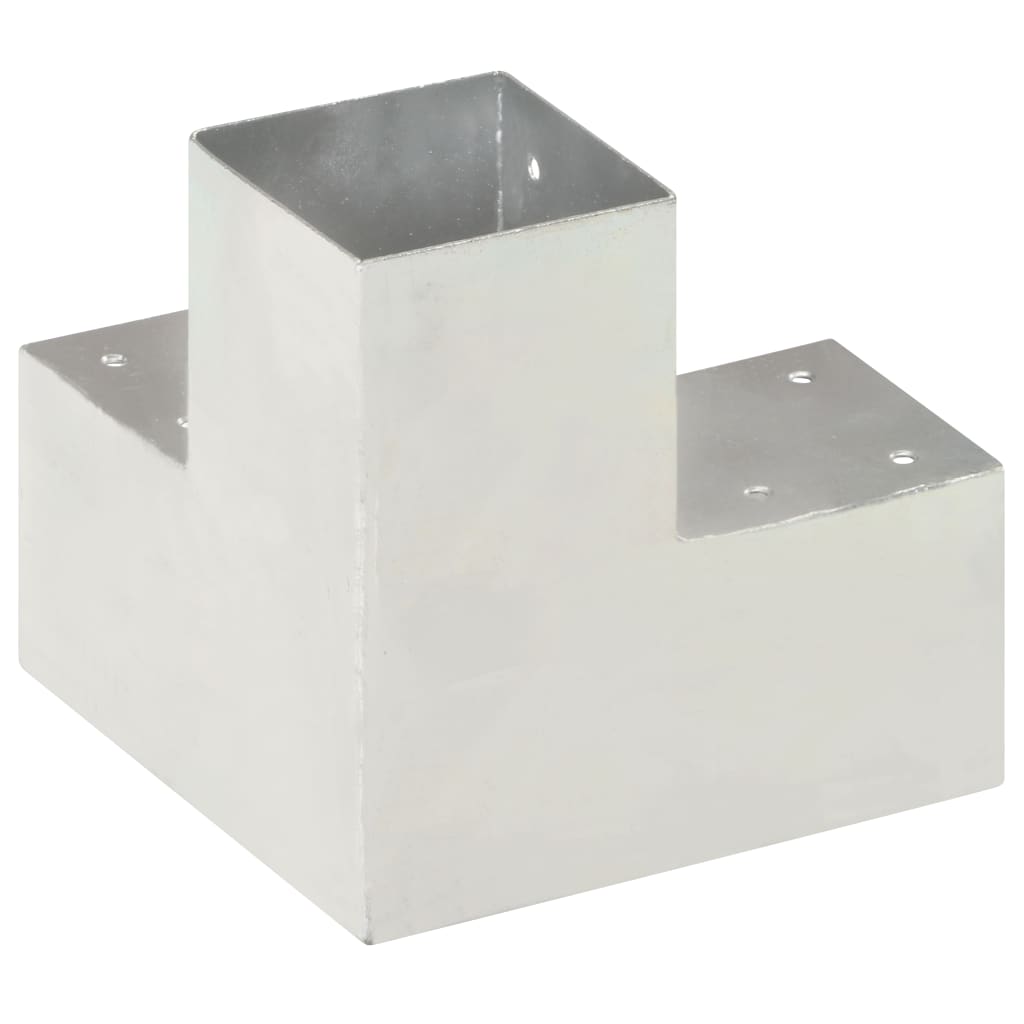Paalverbindingen 4 St Y-Vorm 91X91 Mm Gegalvaniseerd Metaal 91 x 91 mm