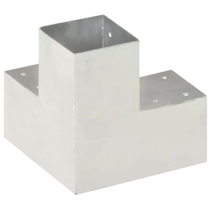 Paalverbindingen 4 St Y-Vorm 91X91 Mm Gegalvaniseerd Metaal 91 x 91 mm