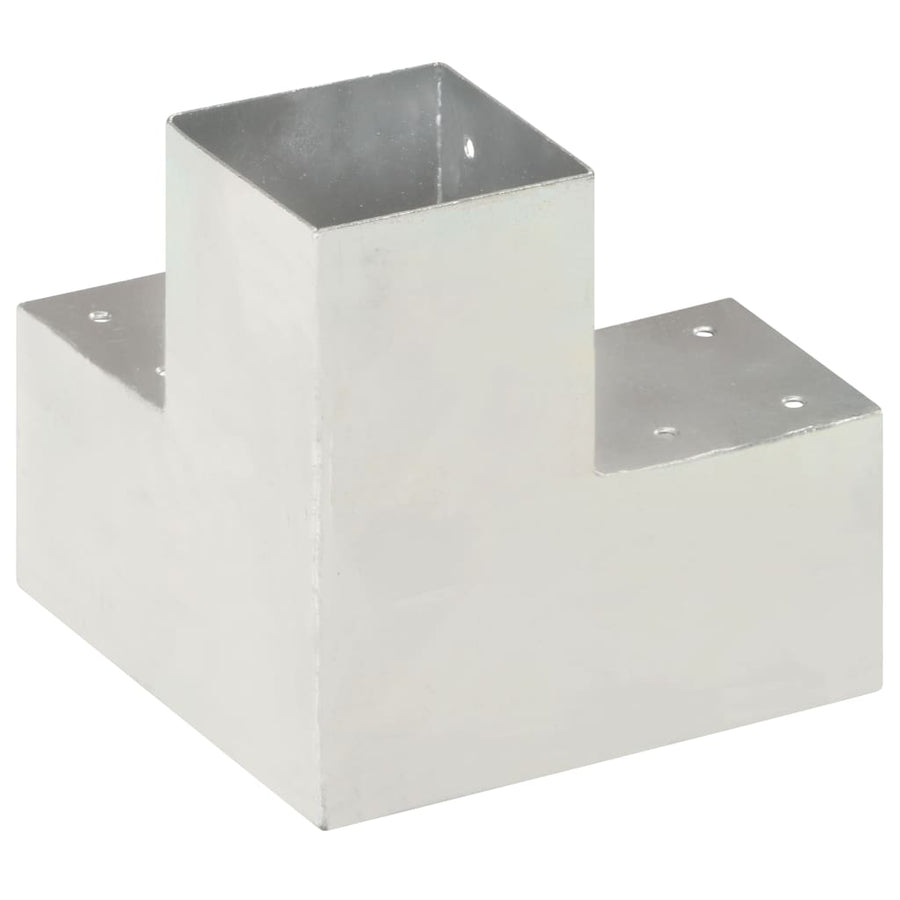 Paalverbindingen 4 St Y-Vorm 91X91 Mm Gegalvaniseerd Metaal 91 x 91 mm