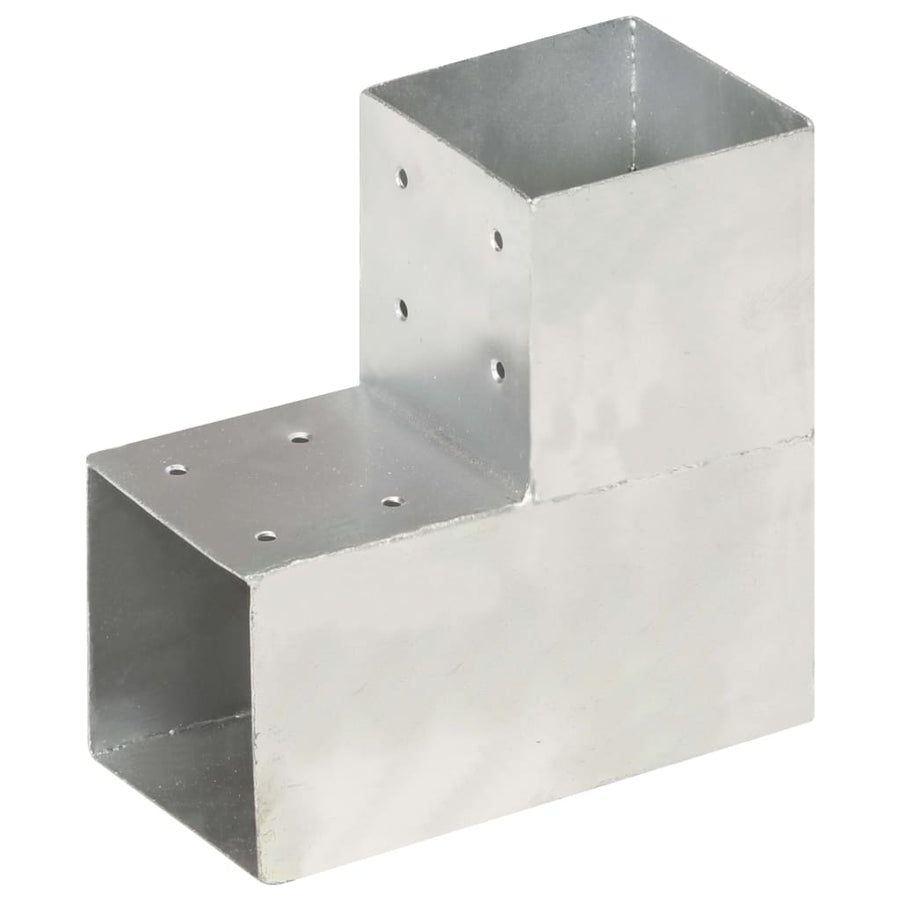 Paalverbindingen 4 St L-Vorm 101X101 Mm Gegalvaniseerd Metaal 101 x 101 mm