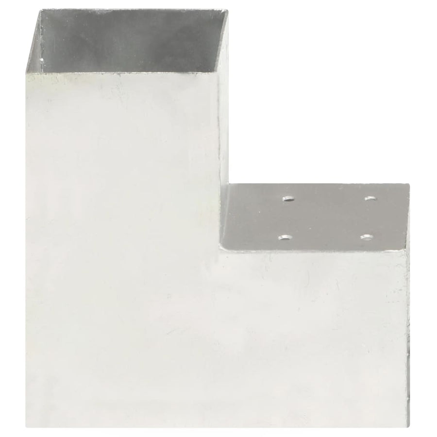 Paalverbindingen 4 St L-Vorm 101X101 Mm Gegalvaniseerd Metaal 101 x 101 mm