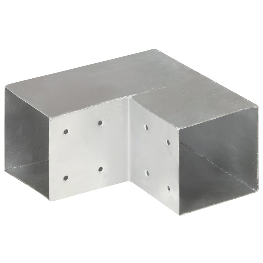 Paalverbindingen 4 St L-Vorm 101X101 Mm Gegalvaniseerd Metaal 101 x 101 mm