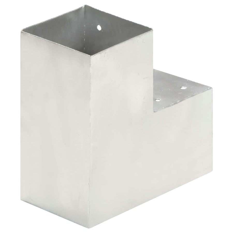 Paalverbindingen 4 St L-Vorm 101X101 Mm Gegalvaniseerd Metaal 101 x 101 mm