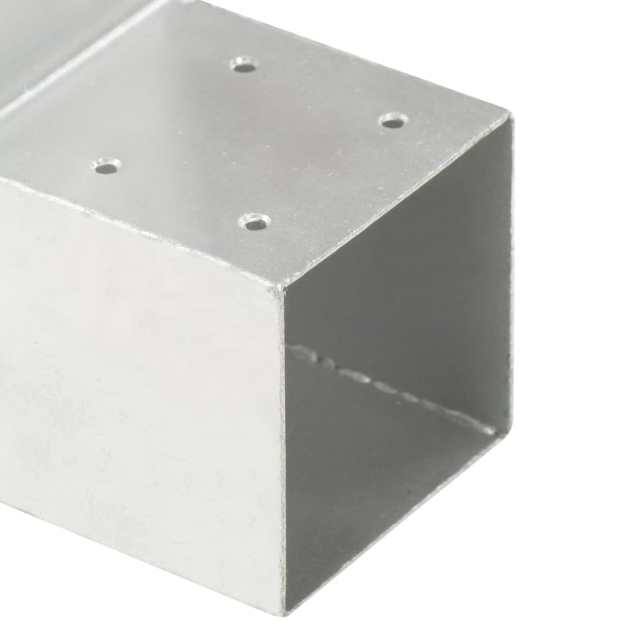Paalverbindingen 4 St L-Vorm 101X101 Mm Gegalvaniseerd Metaal 101 x 101 mm