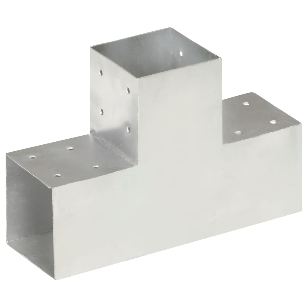 Paalverbindingen 4 St T-Vorm 101X101 Mm Gegalvaniseerd Metaal 101 x 101 mm