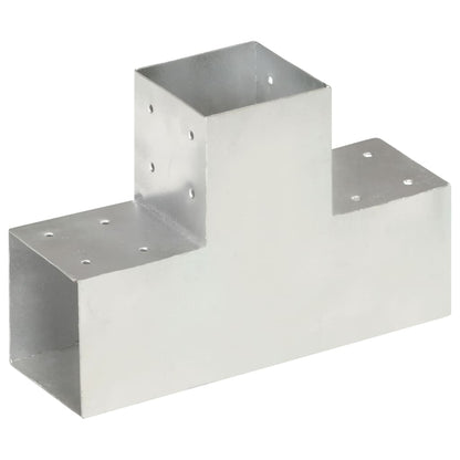 Paalverbindingen 4 St T-Vorm 101X101 Mm Gegalvaniseerd Metaal 101 x 101 mm