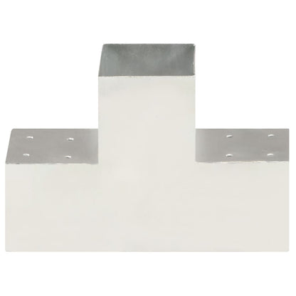 Paalverbindingen 4 St T-Vorm 101X101 Mm Gegalvaniseerd Metaal 101 x 101 mm
