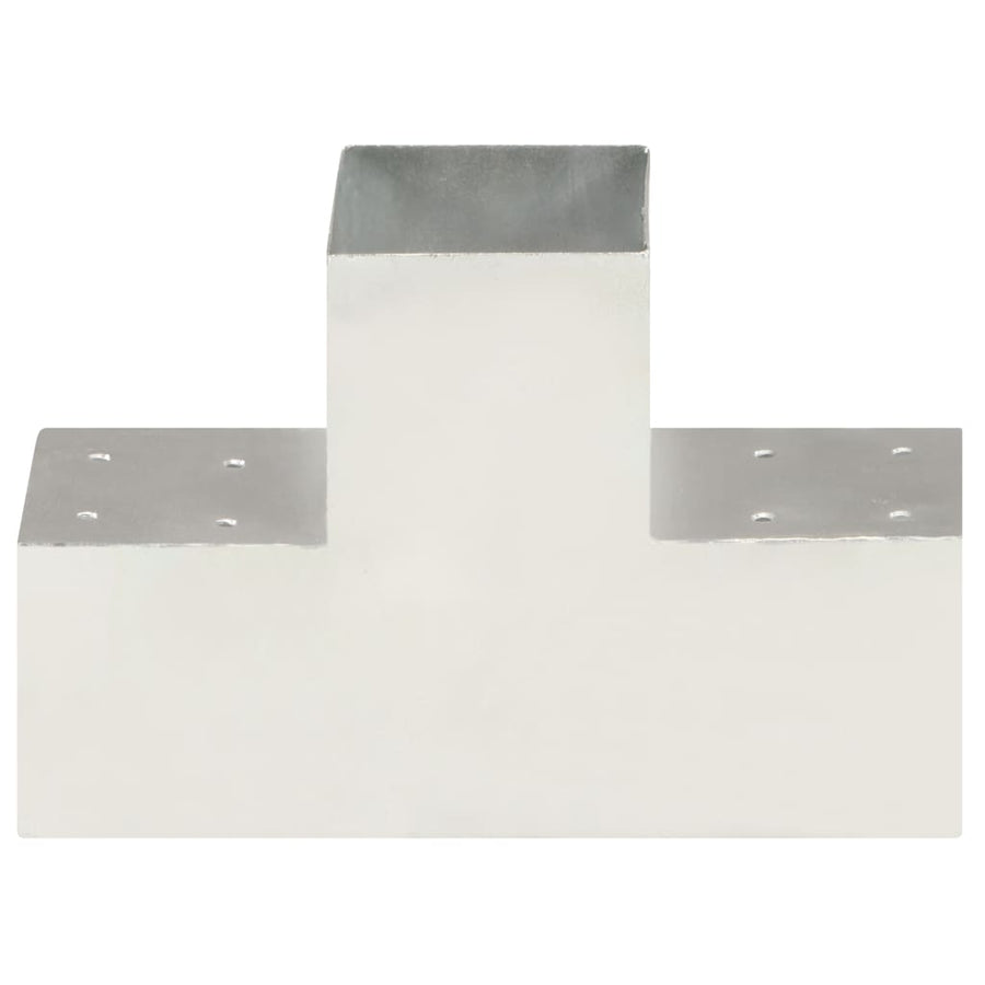 Paalverbindingen 4 St T-Vorm 101X101 Mm Gegalvaniseerd Metaal 101 x 101 mm