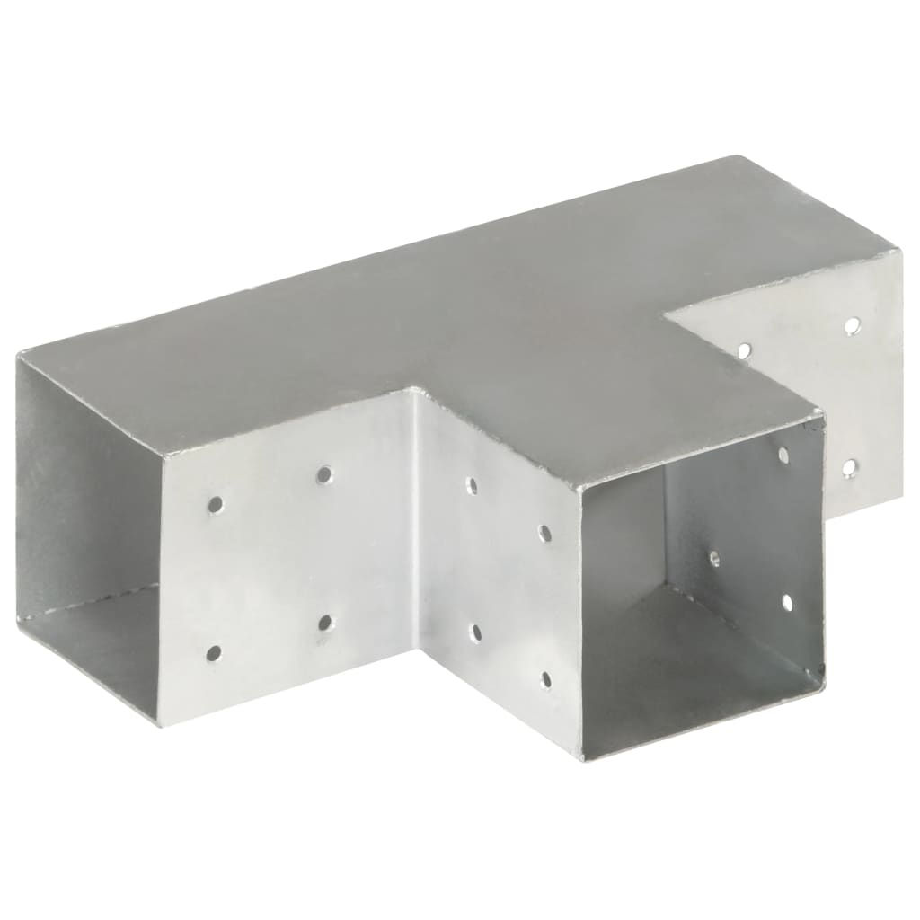 Paalverbindingen 4 St T-Vorm 101X101 Mm Gegalvaniseerd Metaal 101 x 101 mm