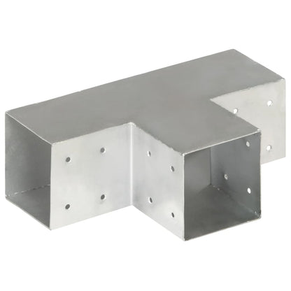 Paalverbindingen 4 St T-Vorm 101X101 Mm Gegalvaniseerd Metaal 101 x 101 mm