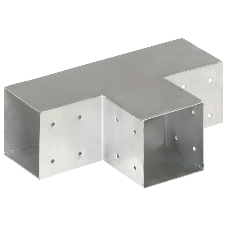 Paalverbindingen 4 St T-Vorm 101X101 Mm Gegalvaniseerd Metaal 101 x 101 mm