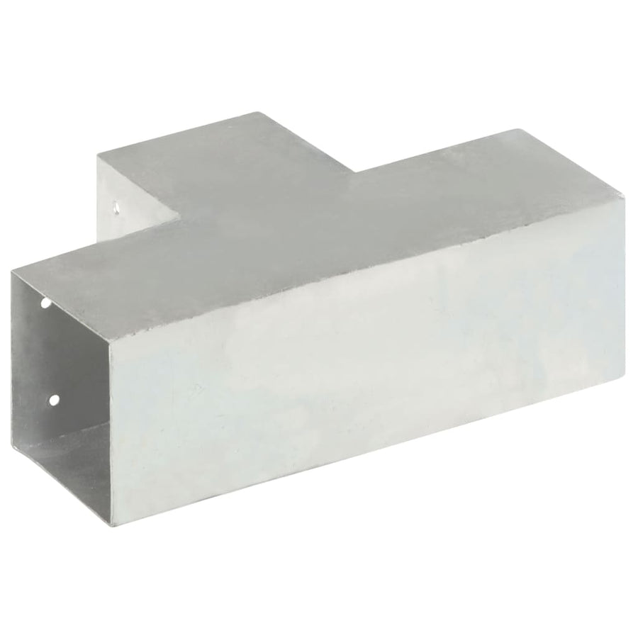 Paalverbindingen 4 St T-Vorm 101X101 Mm Gegalvaniseerd Metaal 101 x 101 mm