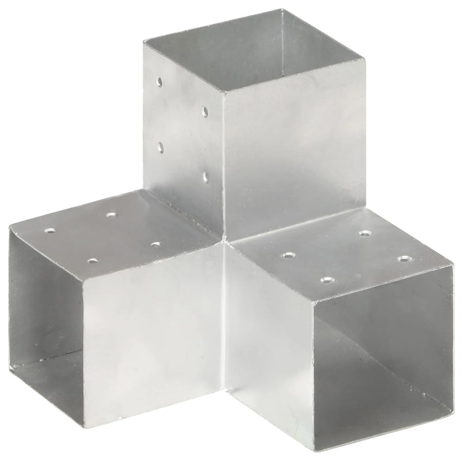 Paalverbindingen 4 St Y-Vorm 101X101 Mm Gegalvaniseerd Metaal 101 x 101 mm