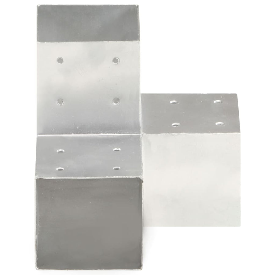 Paalverbindingen 4 St Y-Vorm 101X101 Mm Gegalvaniseerd Metaal 101 x 101 mm