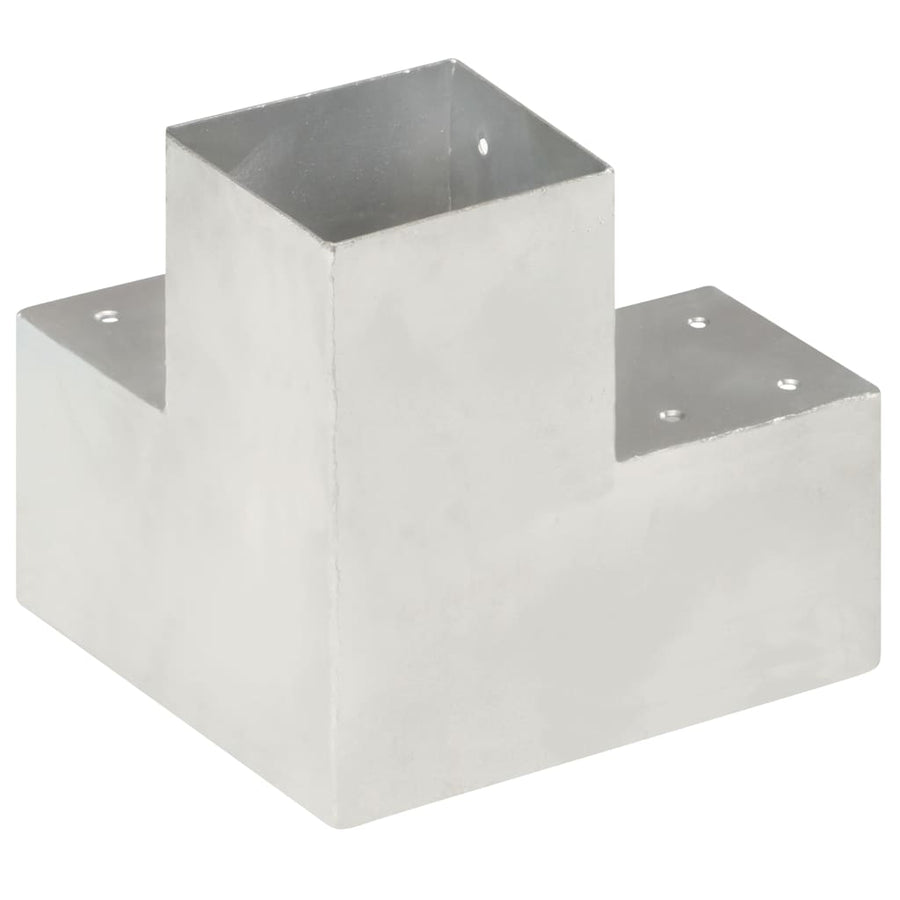 Paalverbindingen 4 St Y-Vorm 101X101 Mm Gegalvaniseerd Metaal 101 x 101 mm