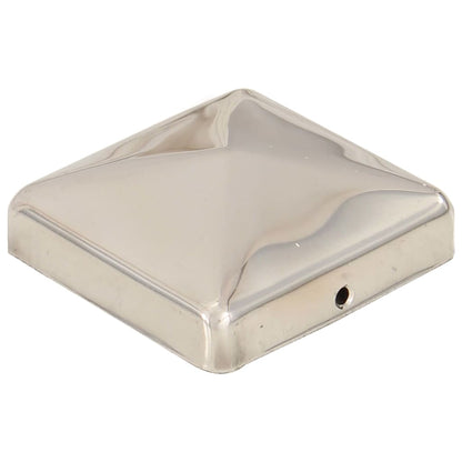 Paalkappen 6 St Piramide 71X71 Mm Roestvrij Staal 71 x 71 mm