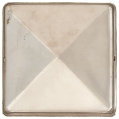 Paalkappen 6 St Piramide 71X71 Mm Roestvrij Staal 71 x 71 mm