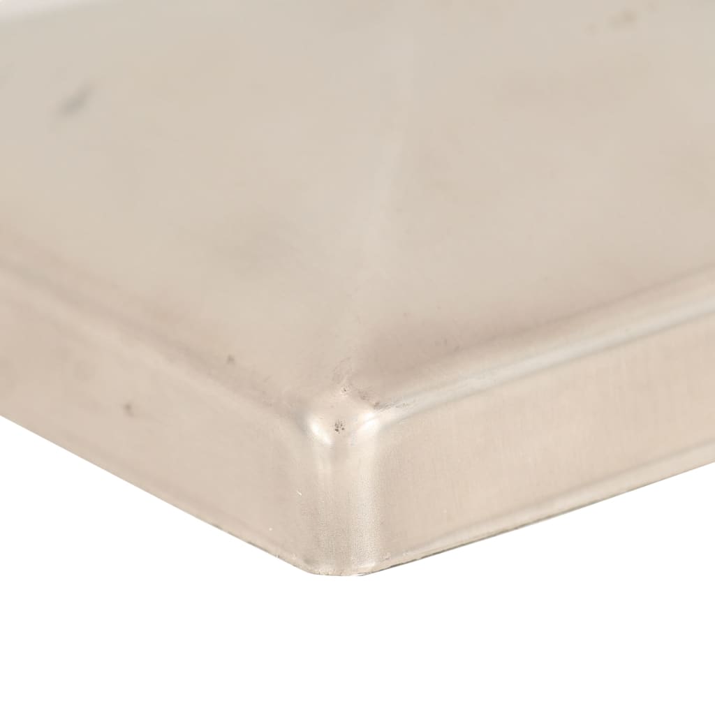 Paalkappen 6 St Piramide 71X71 Mm Roestvrij Staal 71 x 71 mm