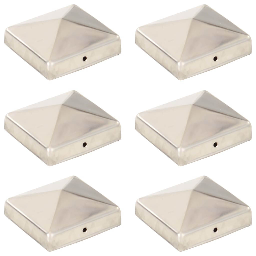 Paalkappen Piramide 81 x 81 mm Roestvrij staal