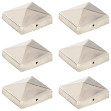 Paalkappen Piramide 81 x 81 mm Roestvrij staal