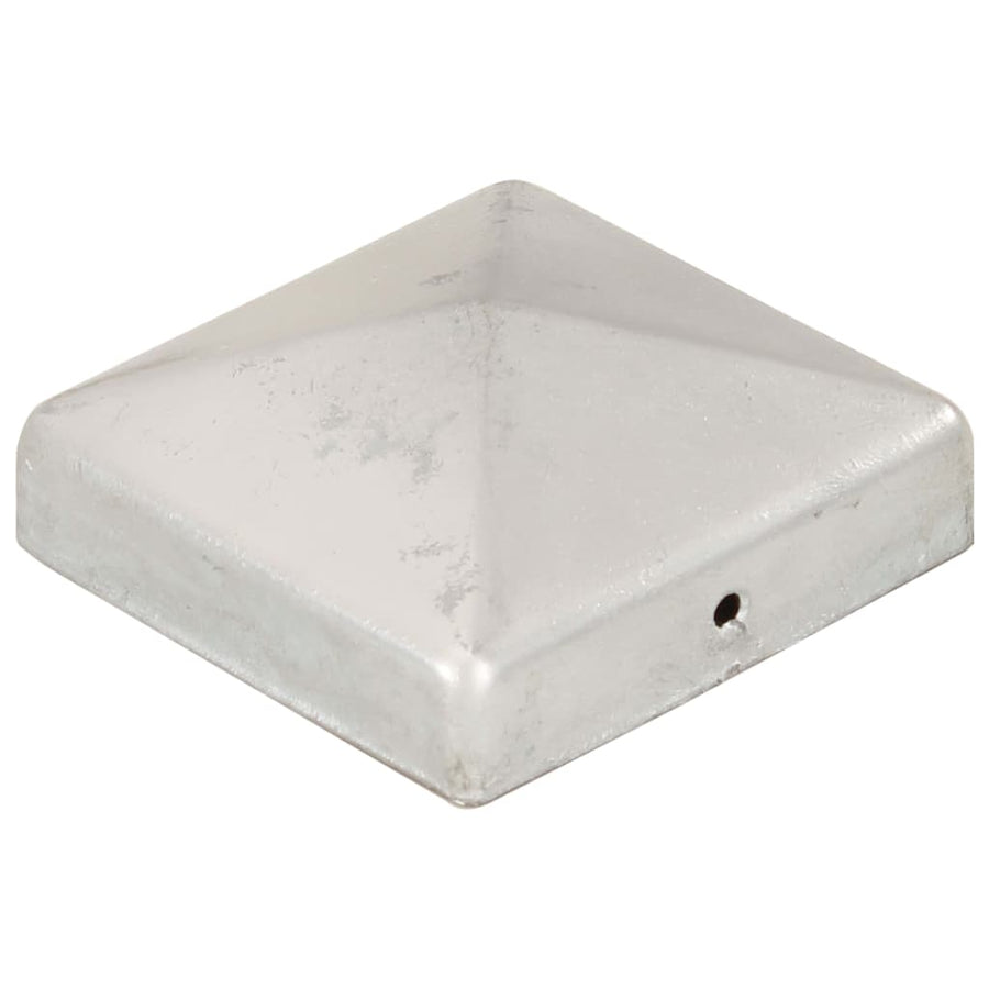 Paalkappen 6 st piramide 81x81 mm gegalvaniseerd metaal