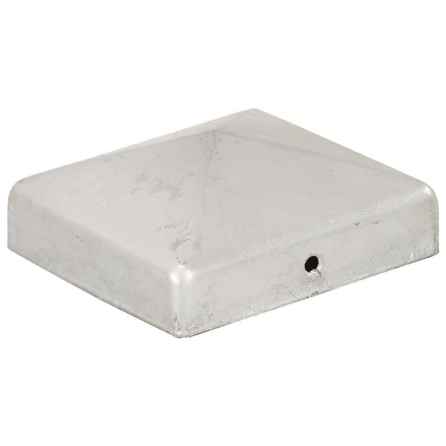 Paalkappen 6 st piramide 81x81 mm gegalvaniseerd metaal