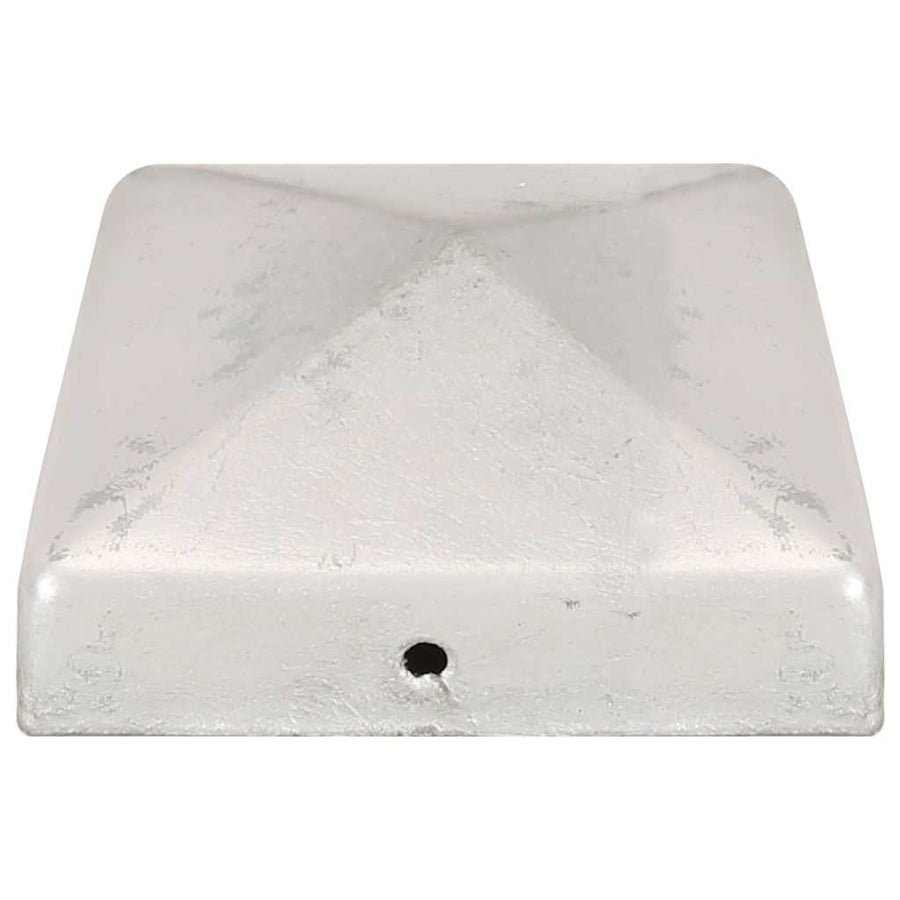 Paalkappen 6 st piramide 81x81 mm gegalvaniseerd metaal