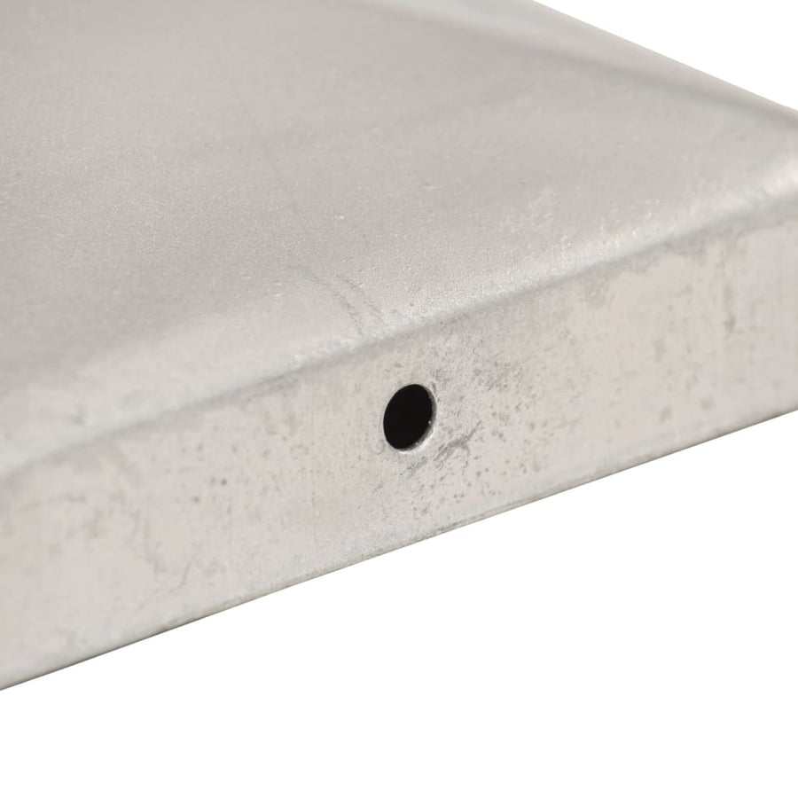 Paalkappen 6 st piramide 81x81 mm gegalvaniseerd metaal