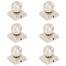 Paalkappen 6 St Bol 71X71 Mm Roestvrij Staal 71 x 71 mm