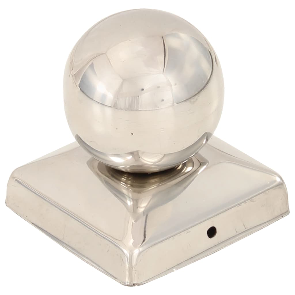 Paalkappen 6 St Bol 71X71 Mm Roestvrij Staal 71 x 71 mm