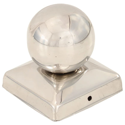 Paalkappen 6 St Bol 71X71 Mm Roestvrij Staal 71 x 71 mm