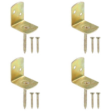 Hekpaneelbeugels 4 st L-vorm gegalvaniseerd metaal
