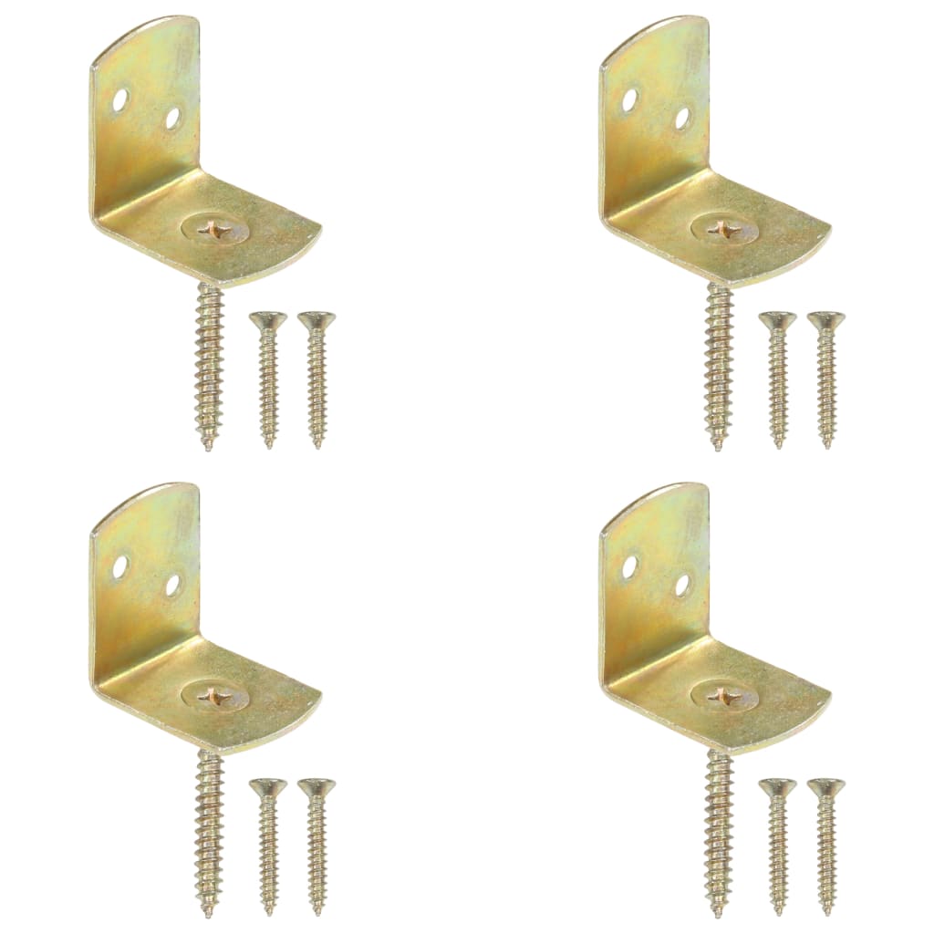 Hekpaneelbeugels 4 st L-vorm gegalvaniseerd metaal