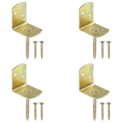 Hekpaneelbeugels 4 st L-vorm gegalvaniseerd metaal