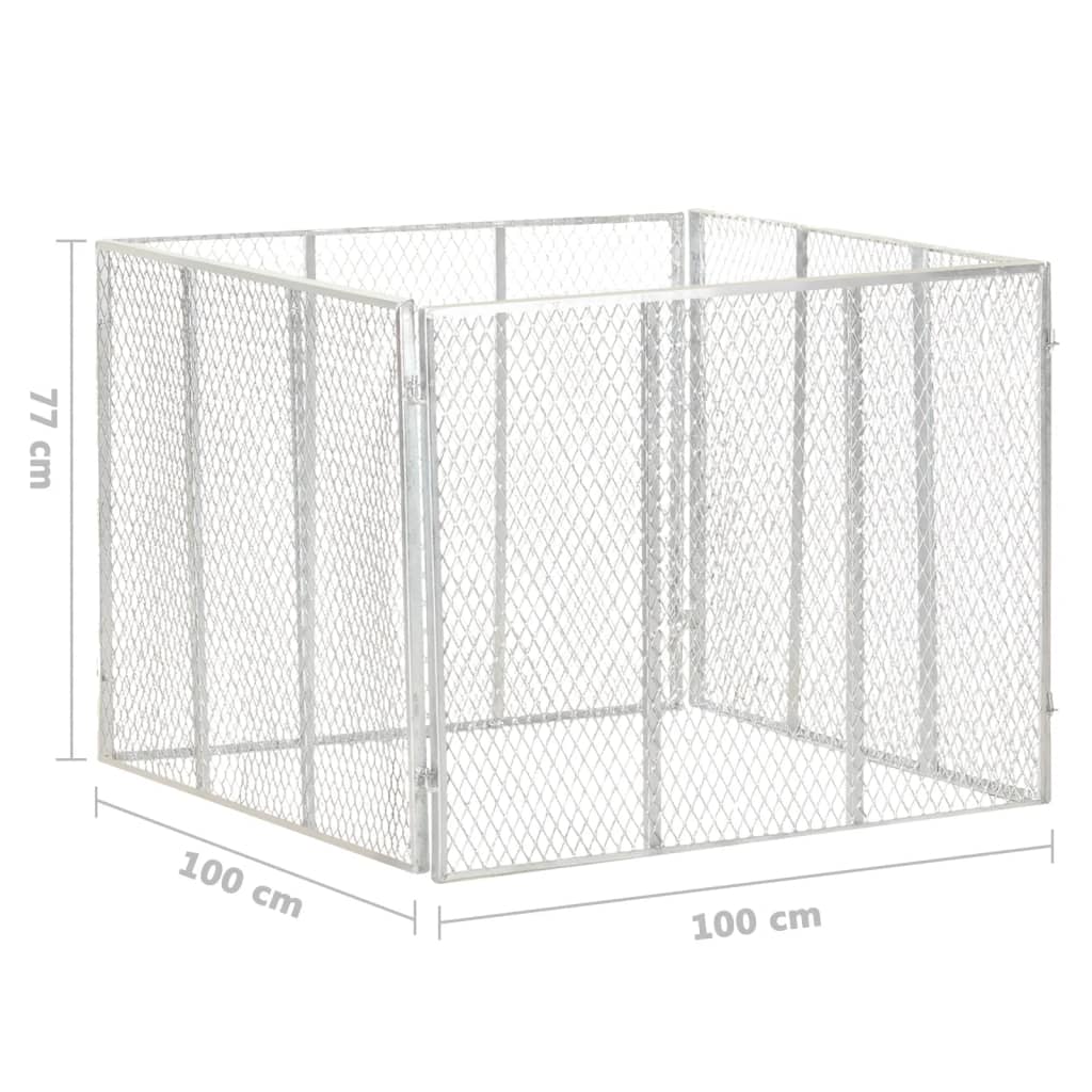 Compostbak 100X100X77 Cm Gegalvaniseerd Staal 100 x 100 x 77 cm