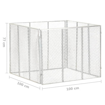 Compostbak 100X100X77 Cm Gegalvaniseerd Staal 100 x 100 x 77 cm