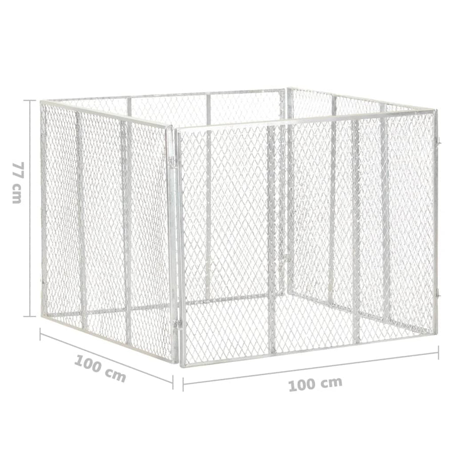 Compostbak 100X100X77 Cm Gegalvaniseerd Staal 100 x 100 x 77 cm