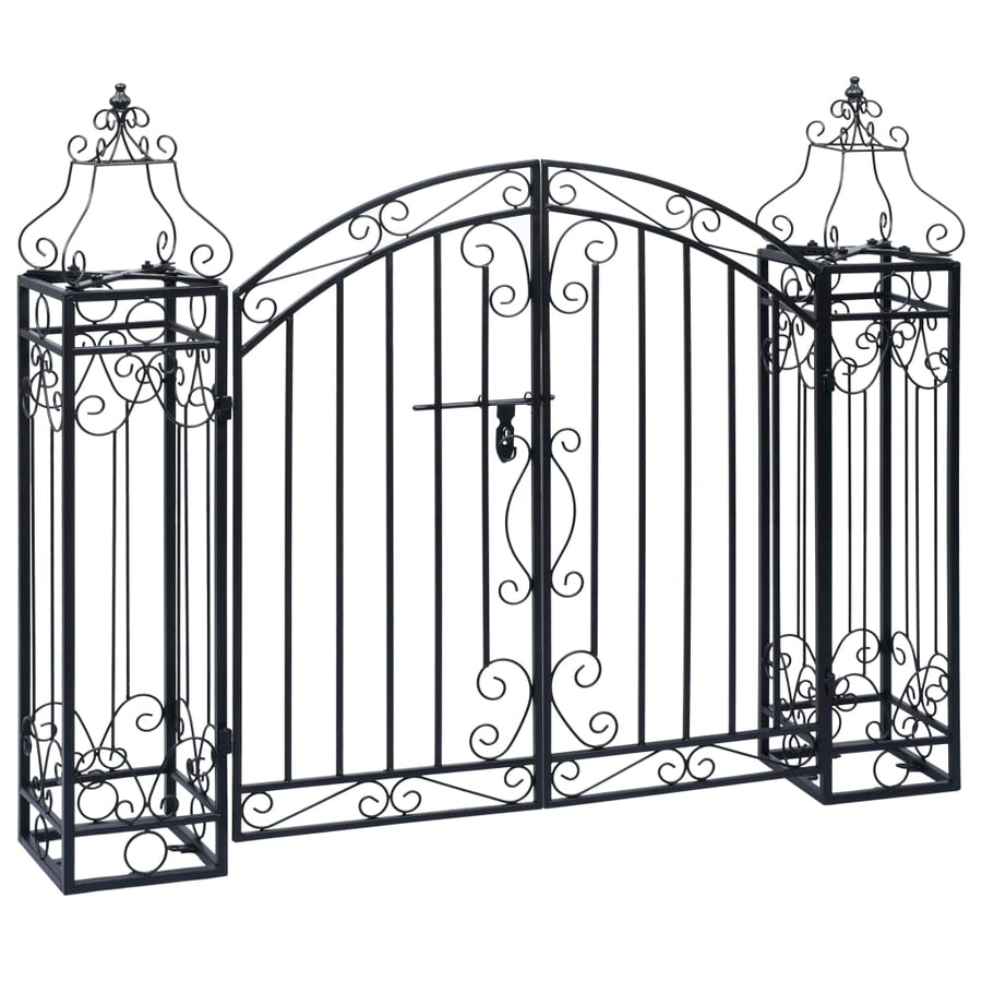 Poort decoratief 122x20,5x100 cm smeedijzer 122 x 20.5 x 100 cm