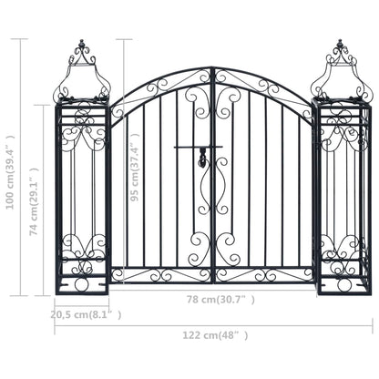 Poort decoratief 122x20,5x100 cm smeedijzer 122 x 20.5 x 100 cm