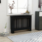 Radiatorombouw 112x19x81,5 cm MDF zwart