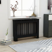 Radiatorombouw 112x19x81,5 cm MDF zwart